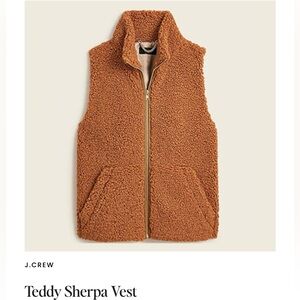J. Crew Sherpa Teddy Vest in XS